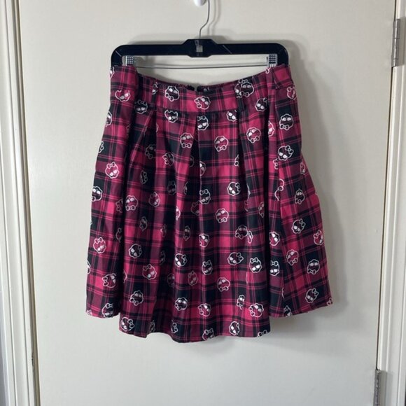 Hot Topic Monster High Plus Size Draculaura Pink Plaid skirt size 1X - Picture 6 of 6